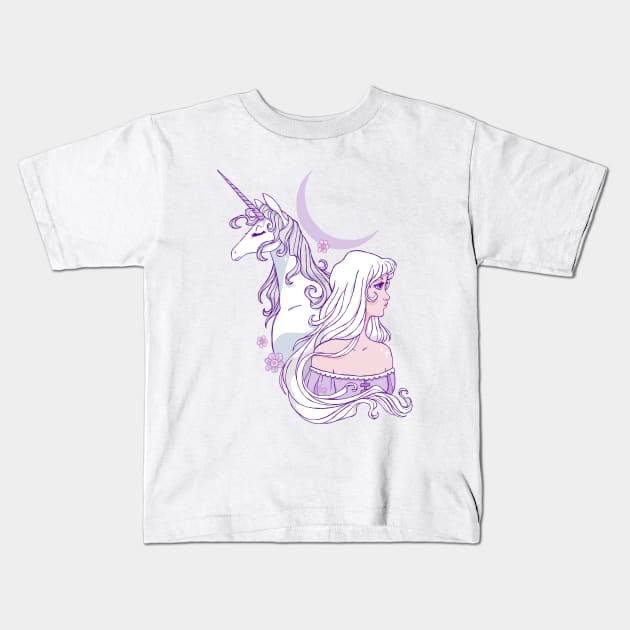 Lady Amalthea Kids T-Shirt by DajonAcevedo